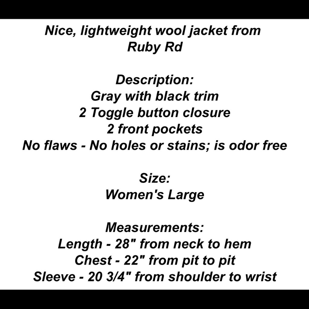 Ruby Rd Gray Wool Jacket - image 4